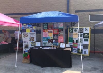 T-Shirt Memory Quilts at a Craft Show